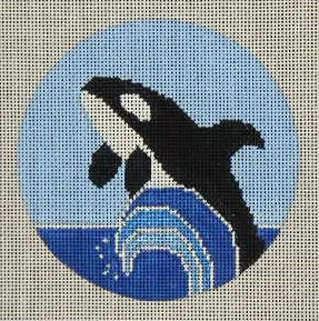 click here to view larger image of Orca Ornament (hand painted canvases)