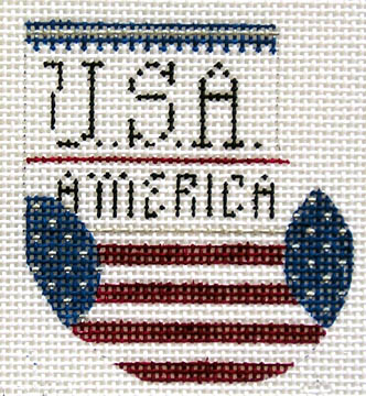click here to view larger image of 4th of July Wee Stocking (18 mesh) (hand painted canvases)