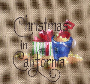 click here to view larger image of Christmas in California (hand painted canvases)