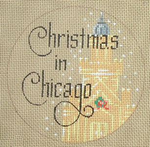 click here to view larger image of Christmas in Chicago (hand painted canvases)