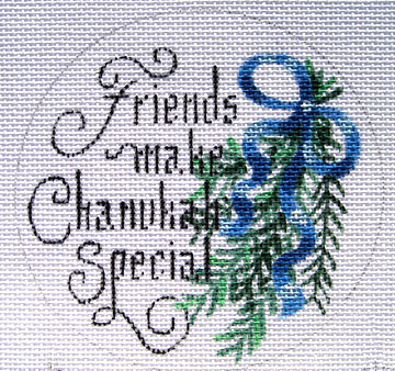 click here to view larger image of Friends Make Chanukah Special (hand painted canvases)
