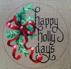 click here to view larger image of Happy Holly Days (hand painted canvases)