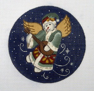 click here to view larger image of Snow Angel and Mandolin (hand painted canvases)