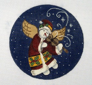 click here to view larger image of Snow Angel and Violin (hand painted canvases)