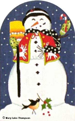 click here to view larger image of Broom Snowman (hand painted canvases)