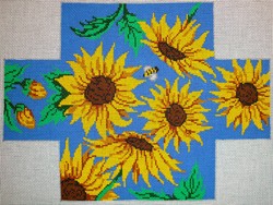 click here to view larger image of Sunflowers  Brick Cover (hand painted canvases)