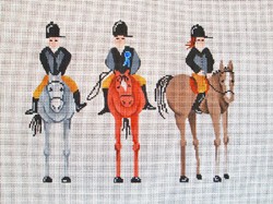 click here to view larger image of 3 Riders on Horses  (hand painted canvases)