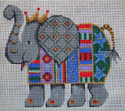 click here to view larger image of Elephant Ornament (hand painted canvases)