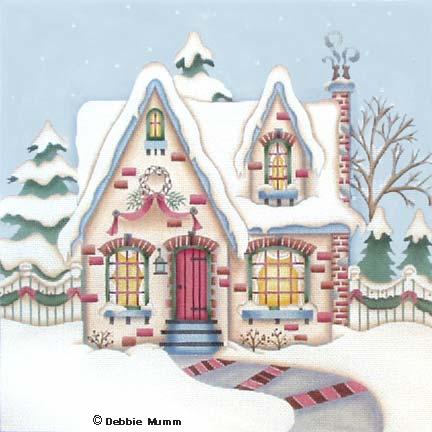 click here to view larger image of Cozy Winter Cottage (hand painted canvases)