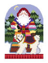 click here to view larger image of Arctic Santa (hand painted canvases)
