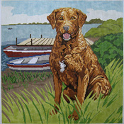 click here to view larger image of Chesapeake Bay Retriever (hand painted canvases)