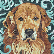 click here to view larger image of Golden Retriever/Full Face (hand painted canvases)