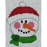 click here to view larger image of Wool Cap Snowman Face (hand painted canvases)