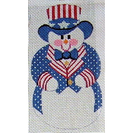 click here to view larger image of Uncle Sam Snowman (hand painted canvases)