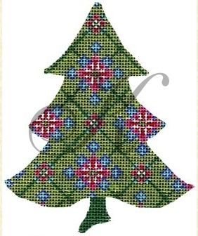click here to view larger image of Green Scandinavian Snowflake Tree Stitch Guide (books)