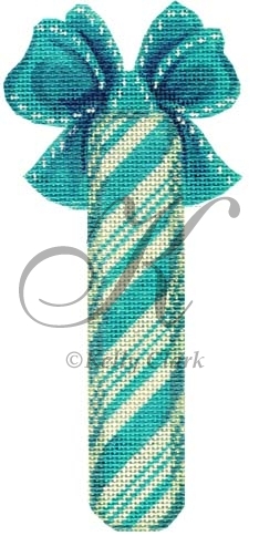 click here to view larger image of Turquoise Striped Stick (hand painted canvases)