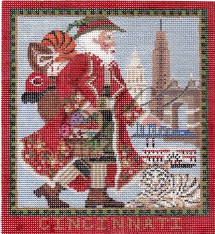 click here to view larger image of Cincinnati Santa (hand painted canvases)