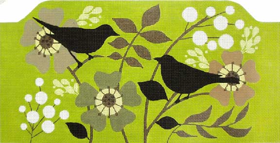 click here to view larger image of Blackbird Garden Purse (hand painted canvases)
