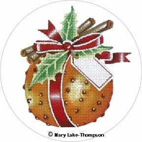 click here to view larger image of Christmas Orange (hand painted canvases)