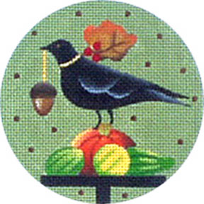 click here to view larger image of Crow Ornament (hand painted canvases)