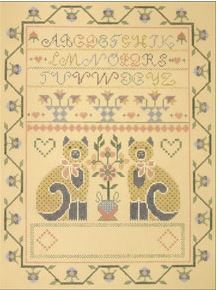 click here to view larger image of Two Cats Sampler (hand painted canvases)