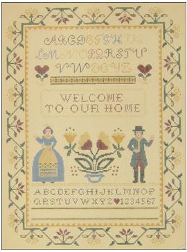 click here to view larger image of Welcome To Our House Sampler (hand painted canvases)