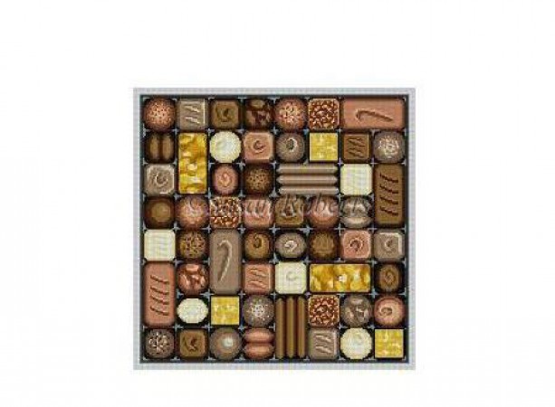 click here to view larger image of Box of Chocolates (hand painted canvases)