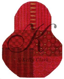 click here to view larger image of Christmas Red Sampler Pear (hand painted canvases)