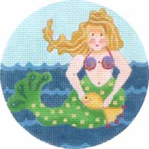 click here to view larger image of Seaside Ornaments - Mermaid (hand painted canvases)