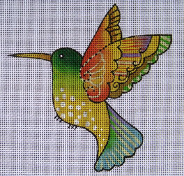 click here to view larger image of Yellow Hummingbird (hand painted canvases)