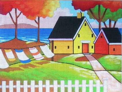 click here to view larger image of Seaside Cottage Retreat (hand painted canvases)