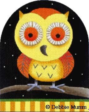 click here to view larger image of Yellow & Orange Owl Dome (hand painted canvases)