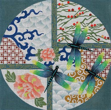 click here to view larger image of Devine Dragonflies (hand painted canvases)