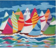click here to view larger image of Regatta (hand painted canvases)