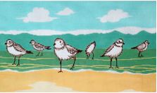click here to view larger image of Sand Pipers (hand painted canvases)