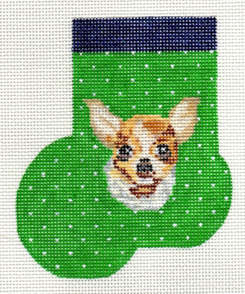 click here to view larger image of Chihuahua Mini Sock (hand painted canvases)