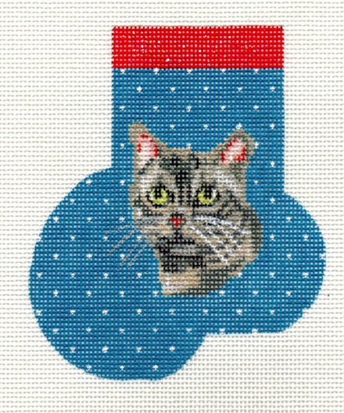 click here to view larger image of American Shorthair Mini Sock (hand painted canvases)