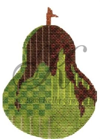 click here to view larger image of Dark Chocolate Drizzle Pear Ornament Stitch Guide (books)