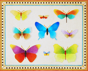 click here to view larger image of Butterfly Collection (hand painted canvases)