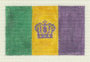 click here to view larger image of Mardi Gras Flag (hand painted canvases)
