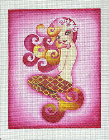 click here to view larger image of Coraleen Mermaid w/Stitch Guide (hand painted canvases)