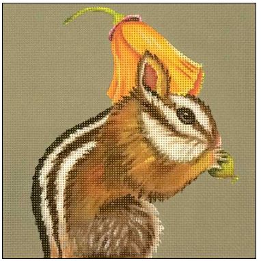 click here to view larger image of Poppy Chipmunk (hand painted canvases)