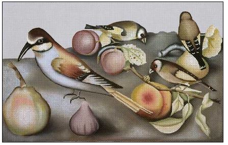 click here to view larger image of Fruit Birds (hand painted canvases)