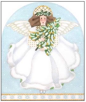 click here to view larger image of Winter White Angel (hand painted canvases)