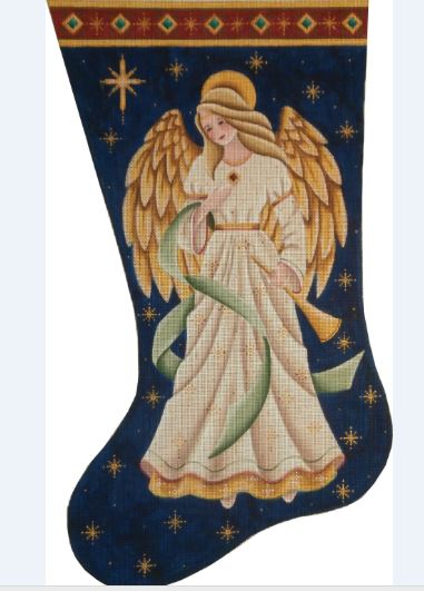 click here to view larger image of Adoring Angel Stocking - 18ct (hand painted canvases)