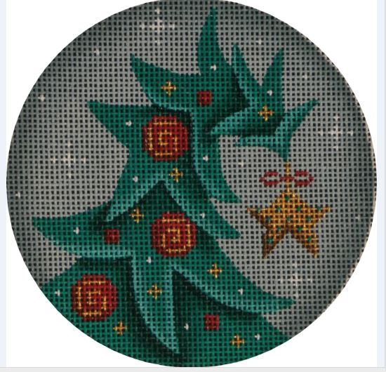 click here to view larger image of Tipsy Tree Ornament (hand painted canvases)