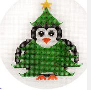 click here to view larger image of Xmas Tree Penguin (hand painted canvases)