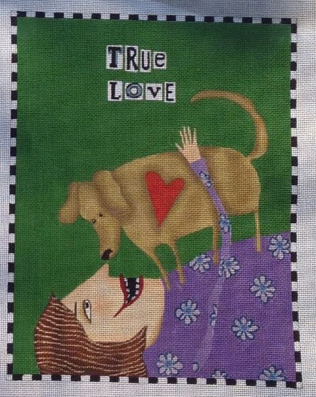 click here to view larger image of True Love (Dog) (hand painted canvases)