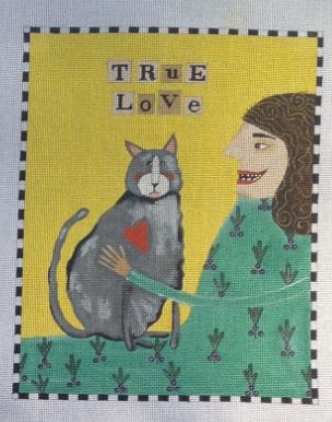 click here to view larger image of True Love (Cat) (hand painted canvases)