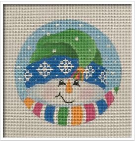 click here to view larger image of Tassel Snowman Ornament (printed canvas)